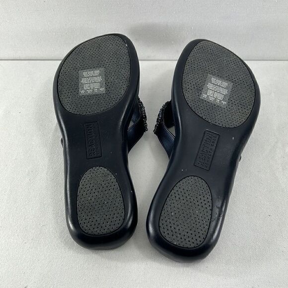 Reaction by Kenneth Cole Glam-A-Thon Thong Sandals Midnight Sand Size 10 - Picture 3 of 7